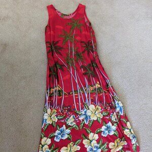 #13 womens red hawaiian dress